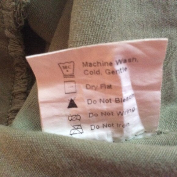 Arianna by Howards Pearls/Studs Sage Green Raw Hem Shacket Size S/M Pearlcore - Picture 5 of 5